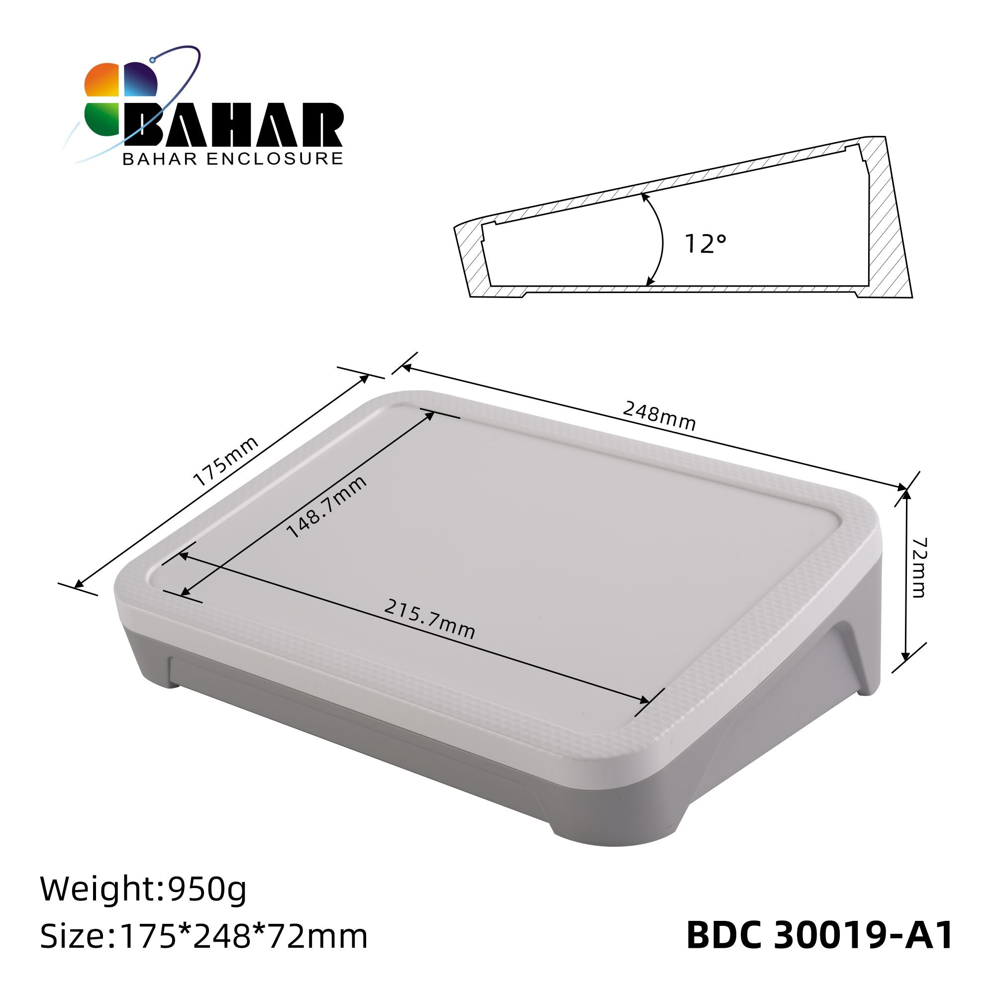 BDC 30019 | 175*248*72 MM | NEW Desktop Enclosure