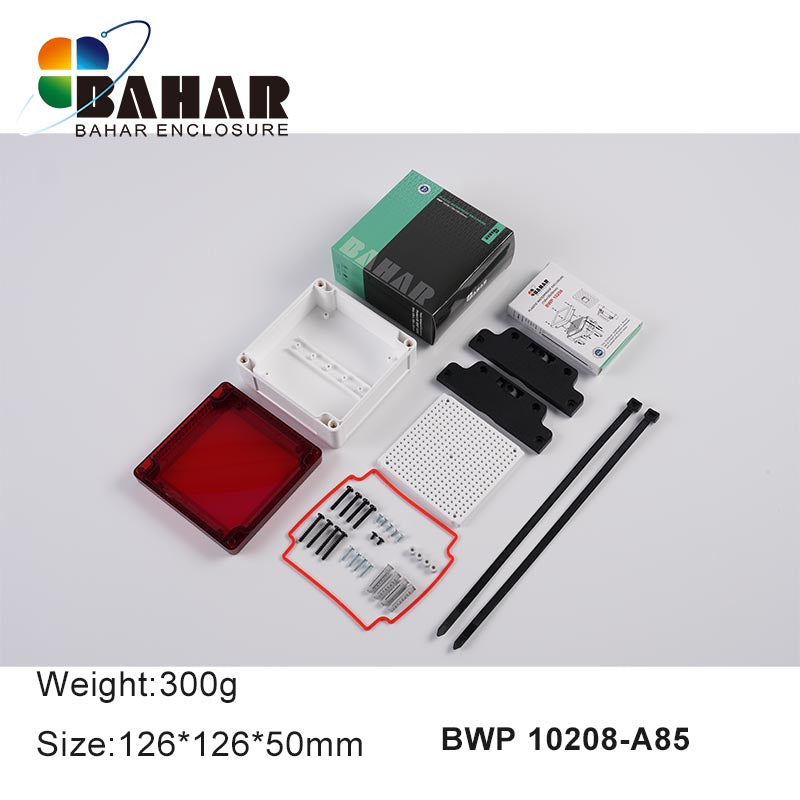 BWP 10208 - 126x126x50mm Electronic IP68 Plastic Waterproof Enclosure with Transparent Lid View 8