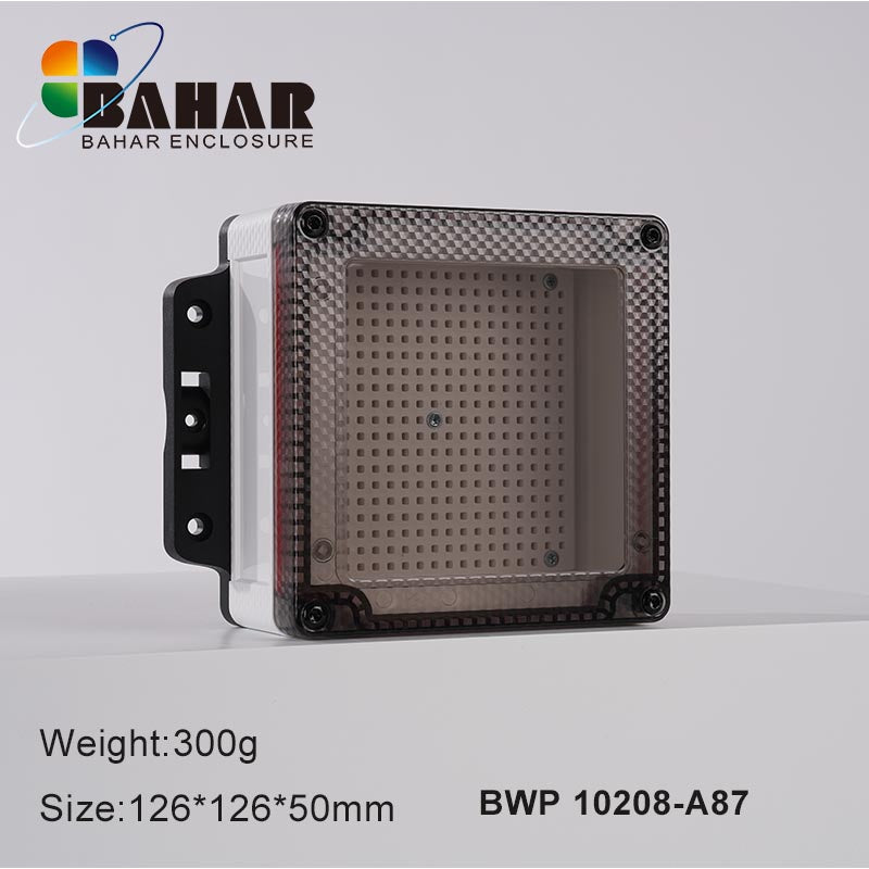 BWP 10208 - 126x126x50mm Electronic IP68 Plastic Waterproof Enclosure with Transparent Lid View 3