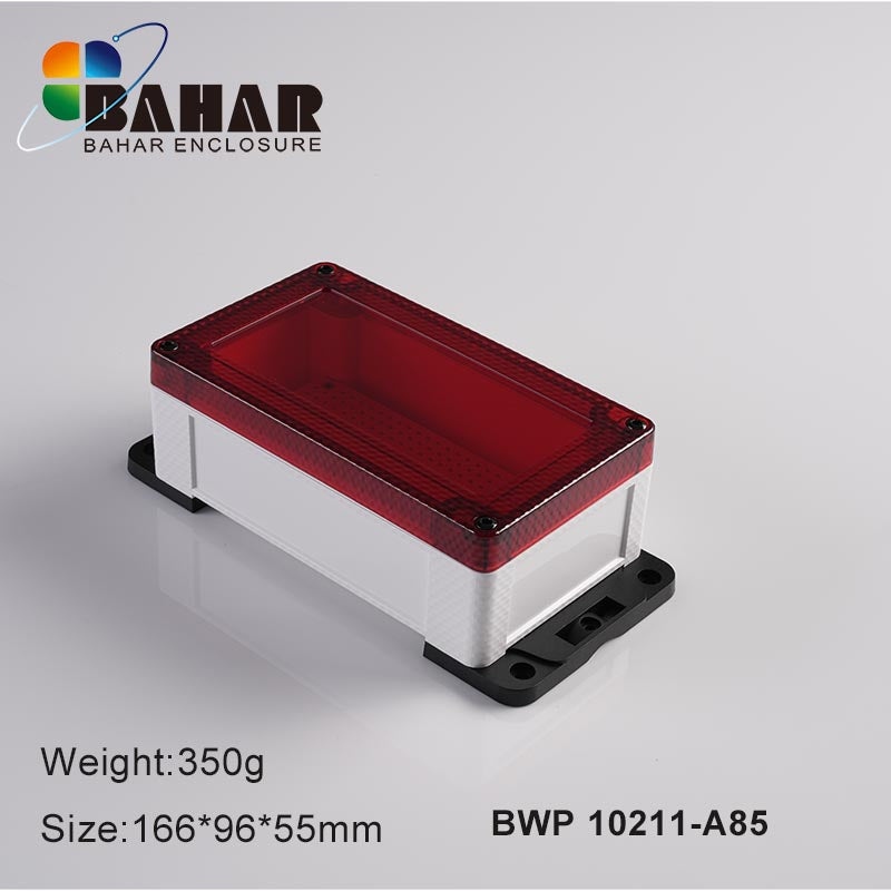BWP 10211 - 166x96x55mm Electronic IP68 Plastic Waterproof Enclosure with Transparent Lid View 4
