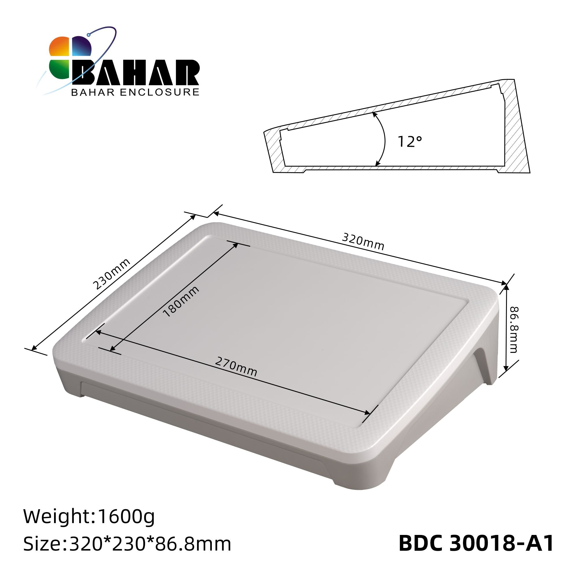 BDC 30018 | 320*230*86.8 MM | NEW Desktop Enclosure