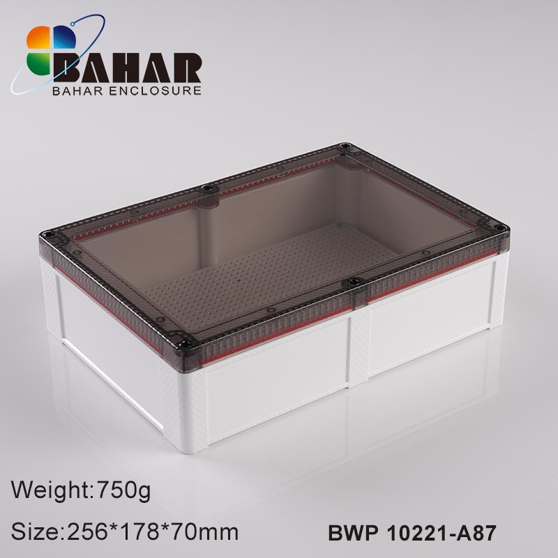 BWP 10221 | 256*178*70 MM | NEW Series Waterproof Enclosure Transparent Lid